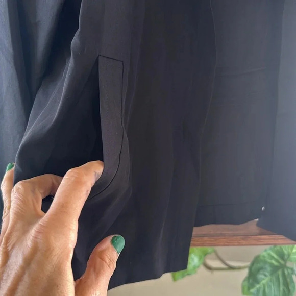 Eileen fisher Sandwashed Tencel Round Neck Jacket silk black NWT size small - Picture 11 of 16